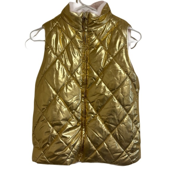 Reversible Girls Kids Pink Fleece Vest - Picture 2 of 3